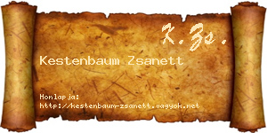 Kestenbaum Zsanett névjegykártya