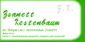 zsanett kestenbaum business card